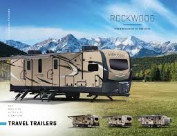 Along the exterior you will find a powder coated steel frame, custom tinted safety glass. 2020 Forest River Rockwood Travel Trailers Brochure Download Rv Brochures