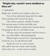 1820now On Twitter John Keats Writes A Final Version Of A Poem He Had Written Last Summer Finding A Blank Page In Shakespeare S Poems He Begins Anew Bright Star Would I Were