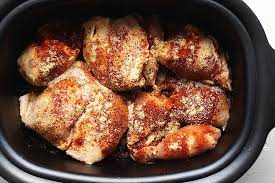 I never buy skinless or boneless because those are a huge part of flavoring for any recipe. Crock Pot Bbq Chicken Thighs Low Carb With Jennifer