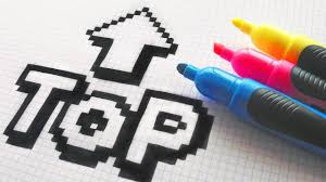 Handmade Pixel Art How To Draw A Top Pixelart Pixel Art Pixel Art Pattern Easy Pixel Art