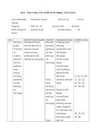Soal bahasa arab kelas 11 semester 1. Kisi Kisi Soal Bahasa Arab Kelas X Semester 2 Jawabanku Id