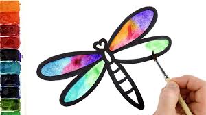 How To Draw And Paint Dragonfly Easy Simple Painting With Watercolors Paints Step By Step These dragonfly crafts are all totally adorable and great fun for a wide range of these clothespin dragonflies are very easy to make and totally adorable with their googly eyes. how to draw and paint dragonfly easy