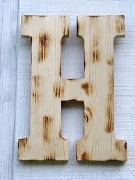 Rustic Wood Letters H Distressed Torched 12 Tall Wood Name Letters Custom Wedding Gift Rustic Wood Letters Torch Wood Rustic Wedding Gifts