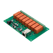 Switch devices on or off with a computer and monitor external sensors over internet ethernet relay with 5 or 10 amp relays. 8 Channel 16a Relay Board Controlled Via Ethernet Rapid Online