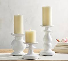 Shop wayfair for all the best ceramic candle holders. Salton White Ceramic Candle Holders Pottery Barn