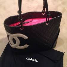 Authentic Black And White Chanel Bag Authentic Chanel Cambon Large Tote Black And Pink Chanel Cambon Chanel Handbags Chanel