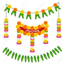 Hanging flower decorations for weddings. Illustration Of Beautiful Toran Hanging Flower Arrangement For Indian Wedding Or Traditional Festival Decoration Royalty Free Cliparts Vectors And Stock Illustration Image 153731444