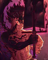Asta With The Demon Slayer Sword Blackclover Black Clover Anime Black Clover Manga Dark Anime