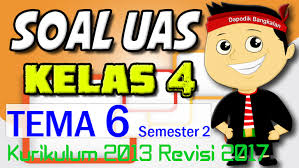 Check spelling or type a new query. Download Soal Uas Kelas 4 Semester 2 Tema 6 K13 Revisi 2017