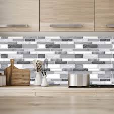 Installing a backsplash in your kitchen costs an average of $1,000. Art3d 10 Sheet Self Adhesive Tile Backsplash For Kitchen Vinyl Decorative Tiles