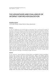 The approach used in the study is a qualitative deskripstif. Pdf The Advantages And Challenges Of Internet For Higher Education