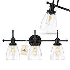 Trade winds lighting tw80019orb industrial barn modern farmhouse 3 light metal shade bathroom vanity wall sconce, in oil… Black Vanity Light Matte Black Bathroom Light Fixture Farmhouse Bathroom Lighting Fixtures Over Mirror Bathroom Farmhouse Goals