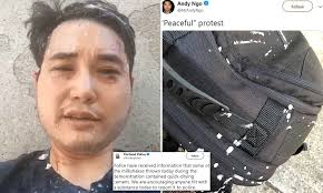 Police say Antifa protesters threw milkshakes filled with CONCRETE at  demonstrators