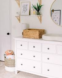 Hemnes 8 Drawer Dresser White 63x37 3 4 Ikea Baby Girl Nursery Room Girl Nursery Room Nursery Baby Room