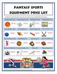 Excel Lesson Plan School Sports Equipment Expenses K 5 Technology Lab 6th Grade School Supplies Technology Lab Technology Lessons