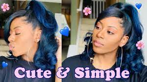 Pin By Shermae Martin On Hairstyles Natural Hair Styles Half Up Hair Bubble Ponytail