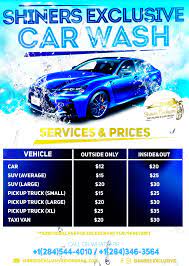 Car Wash Price List Car Wash Services Car Wash Business Car Wash