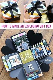 Exploding box,wertioo diy explosion gift box surprise photo box handmade photo album scrapbooking with 6 faces for wedding box, birthday party,boyfriend christmas gift 4.5 out of 5 stars 903 $15.90 $ 15. How To Make An Explosion Box Cheap Unique Diy Gift Idea It S Always Autumn