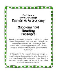 Ckla Domain 6 Astronomy First Grade Reading Fluency Practice First Grade Reading Reading Curriculum