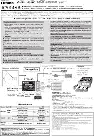 R7014sb 24g Radio Control User Manual Futaba