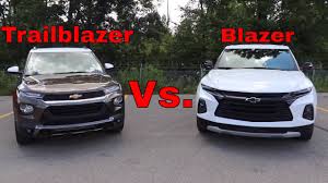 Now that we've seen the new chevy blazer, it seems prudent to look back at chevy's beloved suv and see how we got from the rough and tumble. 2021 Chevy Blazer Vs 2021 Chevy Trailblazer Youtube