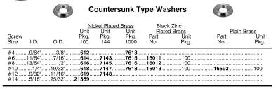 618 countersunk type washer 10