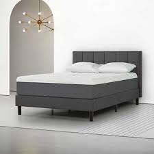 Blackstone 30 5 Cm 12 In Memory Foam Queen Mattress With Upholstered Platform Bed Platform Bed Sets Grey Platform Bed Upholstered Platform Bed