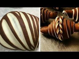 Striped Chocolate Croissants معجنات وكرواســـون بالألـــــــوان طريقة جنونية Youtube Receitas Saborosas Panificacao Receitas