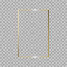 Gold Shiny Glowing Vintage Frame Isolated On Transparent Background Golden Luxury Realistic Rectangle Border Ve Vintage Frames Ink Art Transparent Background