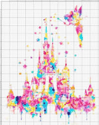 Buy 2 Get 1 Free Tinkerbell Castle Watercolor 454 Cross Stitch Pattern Counted Cross Stitch Chart Pdf Format Instant Download 121154