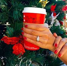 12 Of Our Favorite Engagement Ring Shots Christmas Engagement Photos Favorite Engagement Rings Christmas Engagement