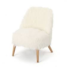 A lavishly unique spin on the modern accent chair. Cheryiie Faux Fur Accent Chair White Christopher Knight Home Target