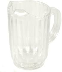Amazon.Com: 32 Oz. (Ounce) Water Beverage Serving Pitchers, Beer Pitcher,  Restaurant Grade Heavy-Duty San Material Plastic Pitcher - Clear : Home &  Kitchen