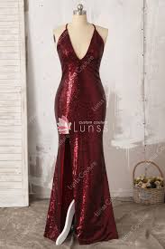 Browse the sexiest prom dresses at david's bridal. Stunning Dark Wine Strap Plunging Fitted Prom Dress Lunss