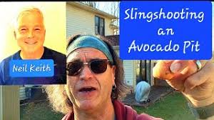 Destroying an Avocado Pit With A Slingshot:Featuring Neil Keith #slingshots  #slingshotshooting