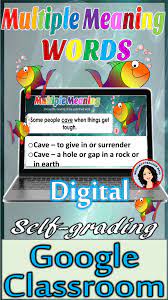 Multiple Meaning Words Google Classroom Digital File Multiple Meaning Words Multiple Meaning Words Activities Google Classroom