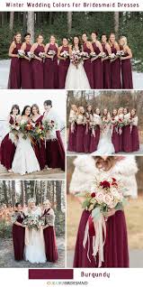 Top 10 Winter Wedding Colors For Bridesmaid Dresses Winter Bridesmaid Dresses Winter Bridesmaids Winter Wedding Bridesmaids