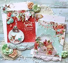 Cut one 3×5 inch and one 5×6 inch piece of cardstock. Inspirations Mintay Scrapbooking Papers Pretty Christmas Cards Christmas Cards Handmade Christmas Cards