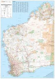 Laminated Super Map Of Western Australia 100x140cm Wa State Giant Poster Wall