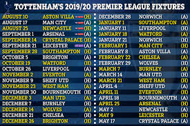 View the 380 premier league fixtures for the 2020/21 season, visit the official website of the premier league. Premier League 2019 20 Fixtures Chelsea Arsenal Man Utd Plus Other 17 Teams Schedules