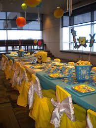 Birthday Party Ideas Photo 15 Of 17 Spongebob Party Spongebob Party Decorations Spongebob