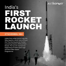 On this day, India's space journey took its first step with the launch of the Nike-Apache rocket 🚀 This was India's first attempt at launching a sounding rocket, a key milestone in