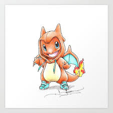 Reignited Art Print By Randy C Cute Pokemon Wallpaper Pokemon Drawings Pokemon Sketch