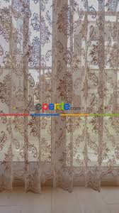 Sutlu Kahve Tul Perde Ve Kruvaze Perde Damask Desenli Kdk Dantel Sutlu Kahve Damask Perde Dekor