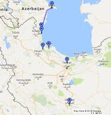 Road map and driving directions for azerbaijan. Baku Iran Google My Maps