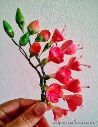 Gum Paste Freesias Veena S Art Of Cakes Sugar Flowers Tutorial Fondant Flower Tutorial Gum Paste Flowers