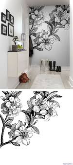 Bedroom Black And White Wall Mural 30 Creative And Simple Wall Paintings Ideas Can Improve Your Mood Wall Painting Wall Wallpaper Black And White Wallpaper