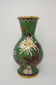 Chinese Cloisonne Vase Circa 1970 Etsy Vase Cloisonne Wedding Vases