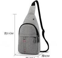 Small Sling Bag Crossbody Chest Shoulder Water Resistant Travel Bag for Men  Women Boys with Earphone Hole