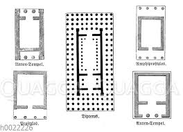 Typische Bauformen Griechischer Tempel Anten Tempel Prostylos Dipteros Amphiprostylos Quagga Illustrations